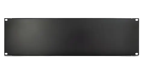 Inter-tech 19"-Blindabdeckung 3U schwarz / Blindabdeckung / 481 x 131 x 11 mm / zum Anschrauben
