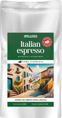 4Swiss Italian Espresso 500 g / Kaffeebohnen / frisch geröstet
