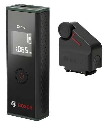 BOSCH Zamo grün-schwarz / Laser-Entfernungsmesser / Reichweite bis zu 20 m / Genauigkeit ±3 mm / Flächenberechnung