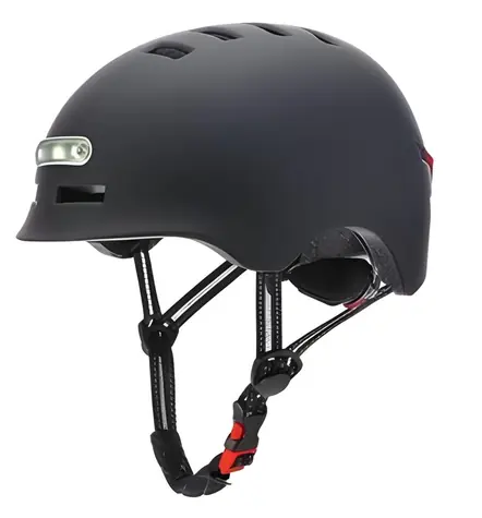 BLUETOUCH Scooterhelm mit LED-Beleuchtung, schwarz / Helm / Größe S/M / LED-Beleuchtung