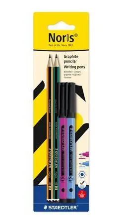 Staedtler Noris Set / Bleistift + Fineliner / 4-teilig / PEFC