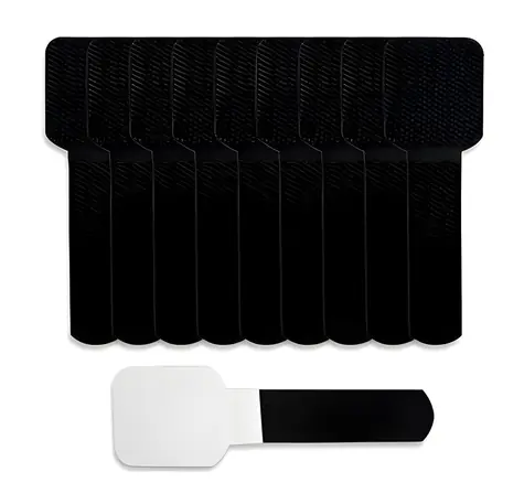 LTC Wandkabelbinder schwarz / Selbstklebende Kabelbinder / Klettverschluss / 10 Stück