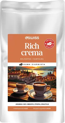 4Swiss Rich Crema 500 g / Kaffeebohnen / frisch geröstet