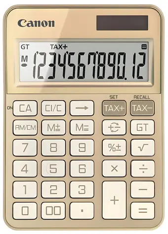 Canon KS-125KB-GD Gold / Taschenrechner / 12-stellig / Solar- und LR44-Batterie