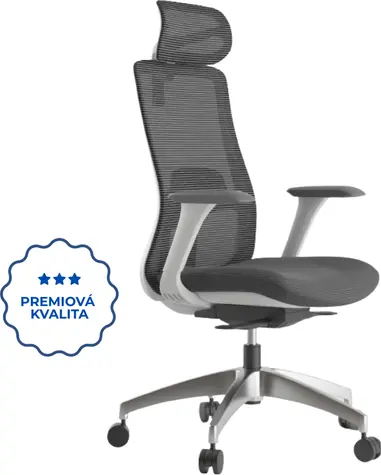 Mercury WISDOM hellgrau / Bürostuhl / Ergonomisch / Synchronmechanismus / Belastbarkeit 150 kg