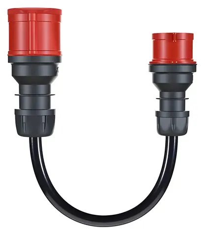 go-e Adapterkabel CEE32 3f 32A auf CEE16 1f 16A schwarz / Adapter / 30 cm / IP55