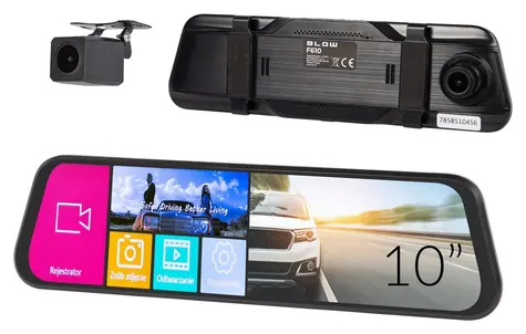 Blow Blackbox DVR F610 schwarz / Rückfahrkamera / FHD / 10"-Display / microSD