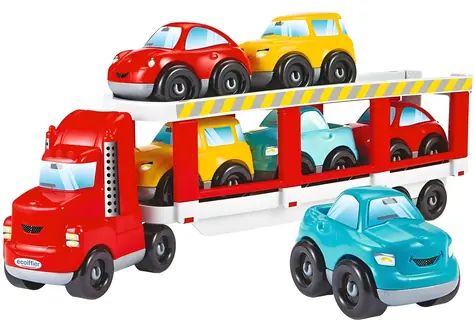 ECOIFFIER Abrick Transporter mit Autos E 3289 / Spielzeug / 6 Autos / 41x8,5x17 cm