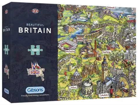 GIBSONS Puzzle Schönes Großbritannien / 1000 Teile / 68 x 49 cm