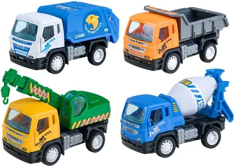 JOKOMISIADA LKW-Set A / Autos / 4-teilig / Kunststoff