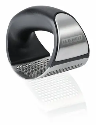 Leifheit Proline Knobi King 03146 silber-schwarz / Knoblauchpresse / Edelstahl und Kunststoff / spülmaschinenfest