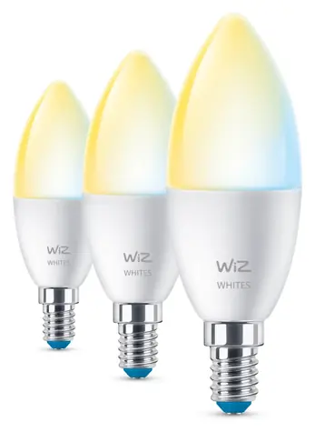 WiZ SET 3x LED-Lampe E14 C37 / LED-Lampe / E14 / 4,9 W / 470 lm / 2700-6500 K / dimmbar