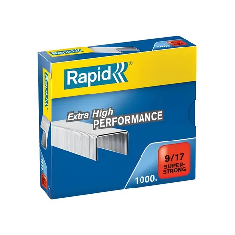 Rapid Heftklammern 9/17 Super Strong / Heftklammern für Hefter / 1000 Stück / für Rapid HD 210 / max. 140 Blatt