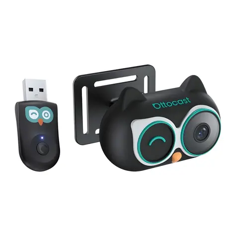 Ottocast Kabinenschutz CA520-T200 / Kabelloser CarPlay-Adapter / Rücksitzkamera / Infrarot-Nachtsicht
