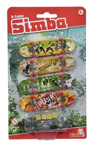 Simba Finger-Skateboard-Set, 4-teilig / 9 cm / ab 5 Jahren
