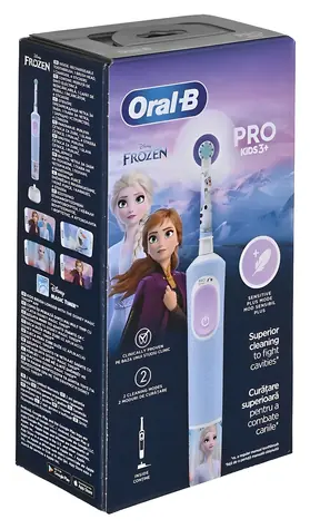 Oral-B Vitality Pro D103 Kids Frozen Blau / Elektrische Kinderzahnbürste / Oszillierend / 2 Modi / Timer