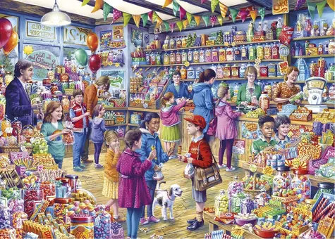 GIBSONS Puzzle Alte Süßwaren / 1000 Teile / 68 x 49 cm