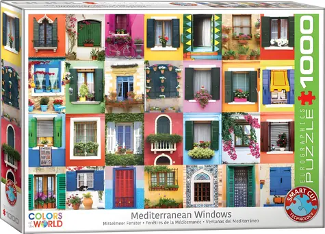 EUROGRAPHICS Puzzle Mediterrane Fenster / 1000 Teile / 67,6 × 48,9 cm