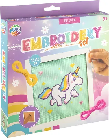 MOXY Kreuzstich-Einhorn / Kreativset / ab 7 Jahren