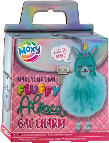 MOXY Kreativset Lama-Anhänger / Kreativset / Rucksackanhänger basteln