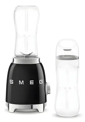 SMEG PBF01BLEU schwarz / Smoothie-Mixer / 300 W / 0,6 l / 2 Geschwindigkeitsstufen