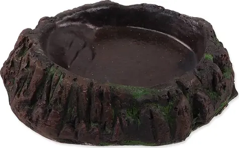 Repti Planet Terrariumschale, dunkelbraun / Schale / Kunstharz / 14,5 × 11,5 × 3,5 cm