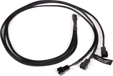 Alphacool Y-Splitter 3-Pin auf 3x 3-Pin 60cm / Kabel / 3-Pin-Splitter / 60 cm