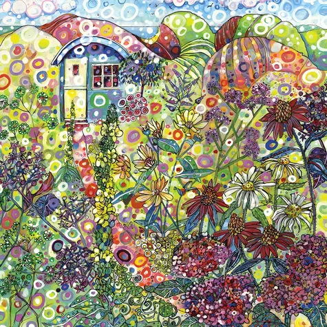 GRAPHICS Quadratisches Puzzle Blaues Häuschen / 1000 Teile / 63,5 x 63,5 cm