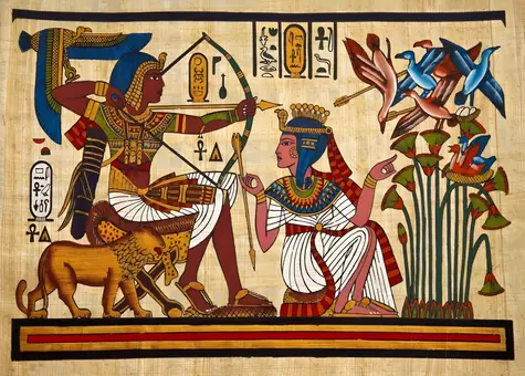 Grafik-Puzzle Ägyptischer Papyrus / 500 Teile / 47,8 x 34,2 cm