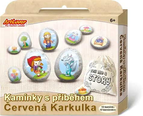 ARTLOVER Kreatives Set: Steine mit einer Geschichte - Rotkäppchen / ab 6 Jahren