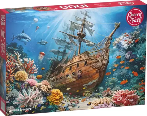 Cherry PAZZI Puzzle „Versunkener Schatz“ / 1000 Teile / 70 × 50 cm