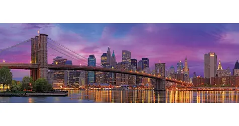 EUROGRAPHICS Panoramapuzzle Brooklyn Bridge, New York / 1000 Teile / 99 x 33 cm