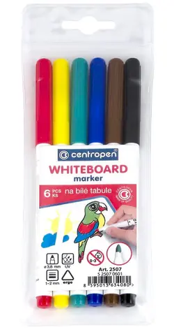 Centropen Whiteboard-Marker / Marker / 6er-Set / Linienbreite 1-2 mm