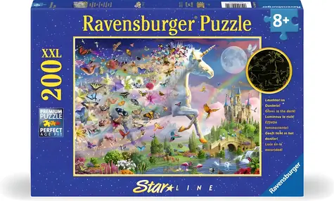 Ravensburger Leuchtendes Puzzle Schmetterling-Einhorn XXL / 200 Teile / ab 8 Jahren