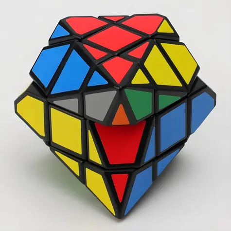 DIAN SHENG Puzzle 6 Corner Only Cube Mix Colors / Dipyramidenform / Sechseckige Verjüngung / Hoher Schwierigkeitsgrad