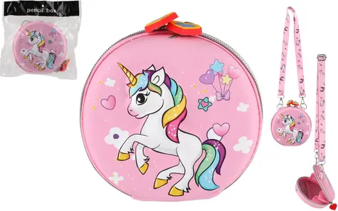 TEDDIES Kinderhandtasche/Geldbörse Einhorn / 14 x 5 x 15 cm
