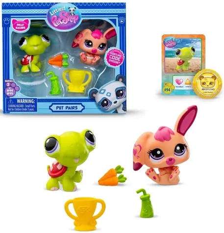 Hasbro Littlest Pet Shop Duo: Zwei Tiere, 3 Zubehörteile und eine Sammelkarte / ab 3 Jahren