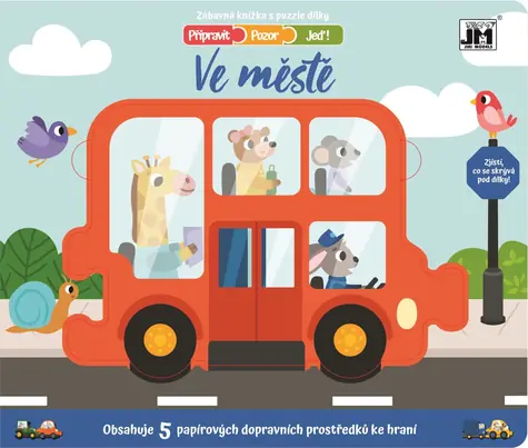 JIRI MODELS Einlegebuch Auf die Plätze, fertig, los! - In der Stadt / Einlegepuzzle / 5 Teile