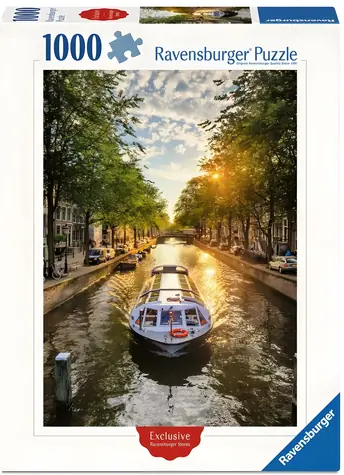 Ravensburger Puzzle Amsterdam Grachtenfahrt / 1000 Teile / 70 x 50 cm