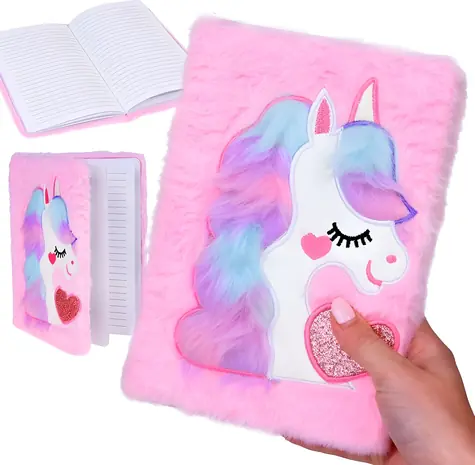 JOKOMISIADA Notizbuch Einhorn / Liniert / 80 Blatt / 22 x 16 cm / Rosa