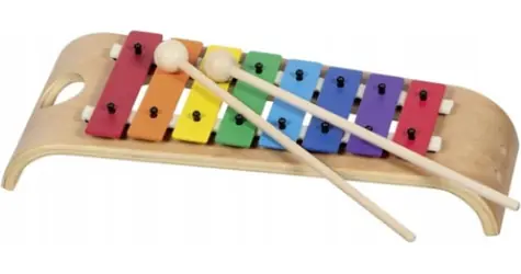 GOKI Xylophon / Musikinstrument / Holz und Metall / 2 Schlägel
