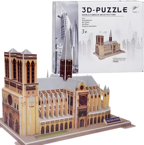 JOKOMISIADA 3D-Puzzle Notre-Dame Kathedrale, Paris / 77 Teile / ohne Klebstoff und Ausschneiden