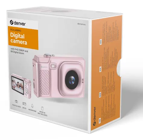 Denver DCA-4818RO pink / Digitalkamera / 5 MP CMOS / Full HD Video / Micro SD