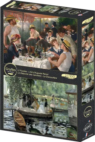 GRAPHICS Puzzle Frühstück der Ruderer und La Grenouillre / 2x500 Teile / 47 × 34 cm