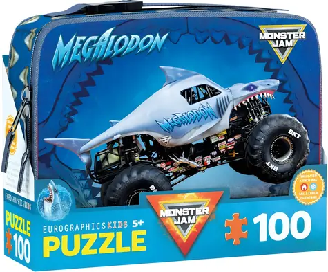 EUROGRAPHICS Puzzle in einer Snackbox Megalodon Monster Jam / 100 Teile / 48 x 33 cm