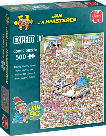 JUMBO Puzzle JvH Expert 8: Hurra, Jan feiert 90 Jahre! / 500 Teile / 35 x 49 cm / ab 12 Jahren