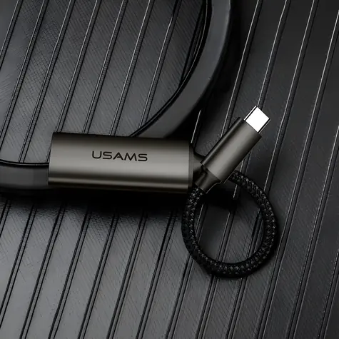 USAMS U22 SJ282 schwarz / Adapter / USB-C - HDMI / 4K / 0,15 m