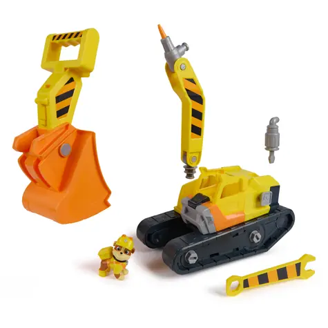 Spin Master Rubble & Crew Rubble 2-in-1 Bagger / ab 3 Jahren / Abnehmbares Werkzeug / Rubble-Figur / Kunststoff