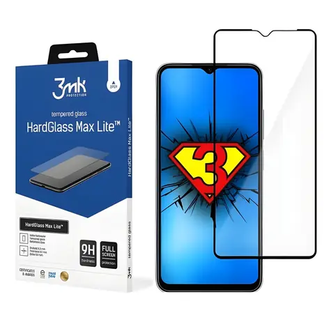 3mk HardGlass Max Lite schwarz / Gehärtetes Glas / XIAOMI Redmi Note 11R / 9H / 0,3 mm