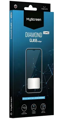 MyScreen Diamond Glass Edge Lite FG Honor 90 Lite schwarz / Schutzglas / 9H / Vollflächige Verklebung des Displays